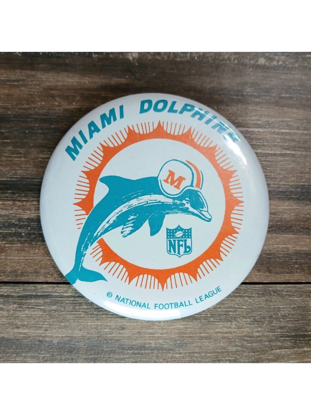 Vintage Miami Dolphins Fan Pin National Football League NFL Sports Team Mascot